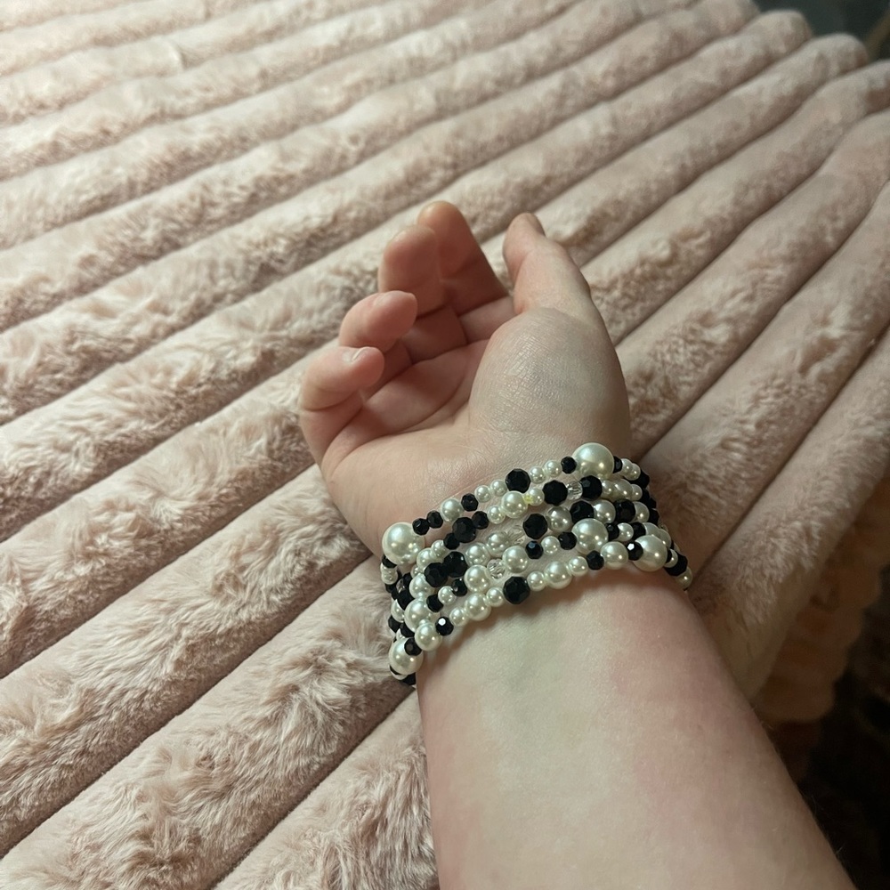 Mixed Beaded Stackable 5 Pc Stretch Bracelet - image 3